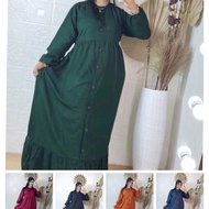 gamis twill andin polos ori pekalongan