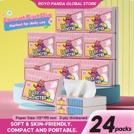 2 Shop Link [24 Packs] ROYO PANDA Portable Tissue Soft Tissue Facial Tissue 3 Layers 190 * 115mm 120