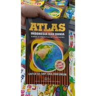 ATLAS BOOK - ATLAS OF INDONESIA AND THE WORLD - GLOBAL ATLAS