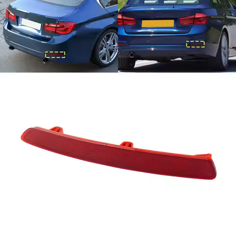 Right Side Rear Bumper Reflector Red Lens For BMW 3 Series F30 F31 Saloon Estate 2015-2019 Taillight