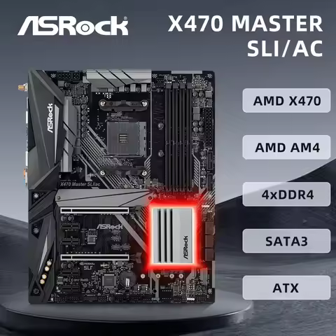 ASUS X470 MASTER SLI/AC Motherboard AMD AM4 Support Ryzen 7 3700X 4800X 3800X CPU AMD X470 Chipset D