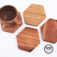 HEXA -/ Wooden Coaster / Wooden Coaster / Cup Coaster Tray