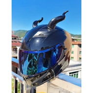 Motorcycle Helmet Devil Horn Horn Simulation Suction Cup Ultra-Light Rider Cool Motorcycle Full Helm