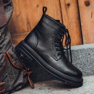 Dr. Martens Boots Men's Boots Spring and Autumn British Windbreaker Wear High-Top Cowhide Motorcycle Leather Boots Korea