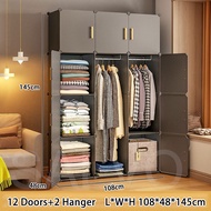 Clothes Cabinet DIY 12 Doors Wardrobe With Hanger Stackable Clothes Storage Cabinet Whit Handle almari baju Clothes Organizer 衣櫃