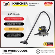 Karcher T8/1 Classic Dry Vacuum Cleaner 1600W 8L Powerful Suction Lightweight Commercial Vacuum