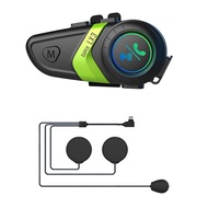 【ACT】-LX3 Helmet Bluetooth Headset BT5.0 Motorcycle Riding Wireless Call Headset 1200MAH with Soft Line Wheat Headset