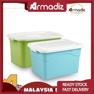 AMZ 50.18L Plastic Storage Containers With Clip Lock / Plastic Storage Box For Tidy Kitchen Bedroom  [CW50]
