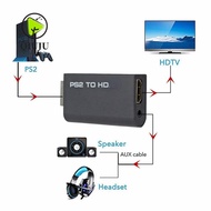 QIUJUU Converter, Game to HDMI PS2 to HDMI Adapter, Portable HD Cable 480i/480p/576i 3.5mm Audio Out