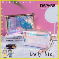 ✢ ❁ ◭ DAPHNE Waterproof Laser Cosmetic Bag Transparent Female Jelly Bag Women Makeup Case Portable