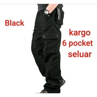 [READY STOCK]  seluar cargo six poket boleh pakai tali/zip pengang/men tactical pant/multipocket wor