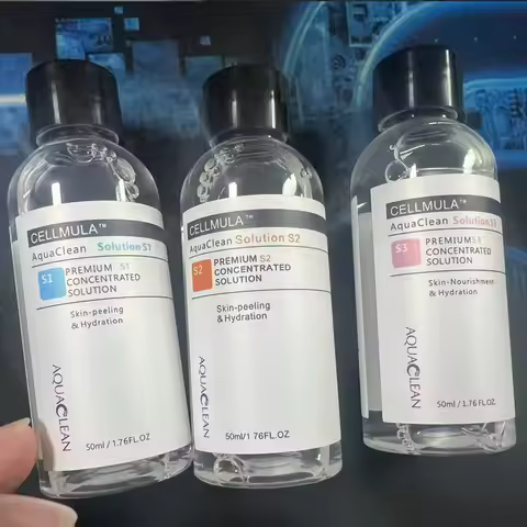 3 Bottles Concentrate Solution S1 S2 S3 for SPA Aqua Peeling Facial Care Skin Moisturizing Deep Clea