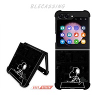 Hardcase Cover Casing Samsung Galaxy Z FLIP FOLD 6 5 4 3 5G Custom Snoopy Line BC519