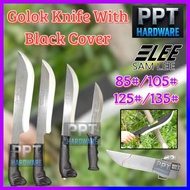 Samlee M2222 Golok Knife With Cover T-Rex Pisau Kebun Handle 85# 105# 125# 135# Alat Parang Hitam