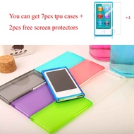 7pcs/lot New iPod Nano 7 8 Case, Premium Textured Candy Color Soft TPU Rubber Gel Skin Case Cover fo