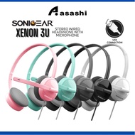 SonicGear Xenon 3U Series USB Stereo Wired Headphone with Microphone | Portable Light Weight | 1 Year Warranty