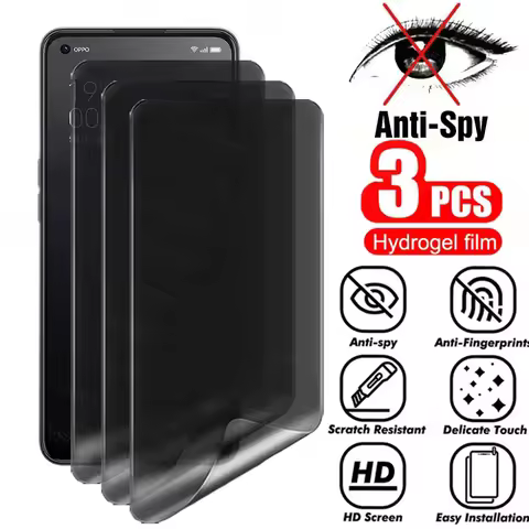 3Pcs Privacy Hydrogel Film For Realme 13 12 11 10 9 8 Pro Plus C67 5G Screen Protector