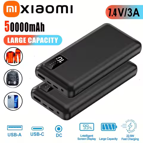 50000mAh 7.4V/3A Power Bank Portable USB Charger Fast Charging External Battery For Heating / Vest A