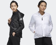 adidas 愛迪達 女 連帽外套 皮膚衣  戶外 登山 休閒 健身 連帽運動外套 防曬外套 輕薄舒適 親膚不悶熱