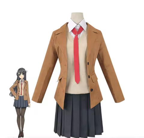 2025 Anime Sakurajima Mai Cosplay Costume Uniform Rascal Does Not Dream of Bunny Girl Senpai Mai Sak