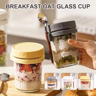 Oatmeal Cup Breakfast Yogurt Diet Breakfast Coffee Cereal Cup with Lid Spoon Portable Sealed Yogurt 