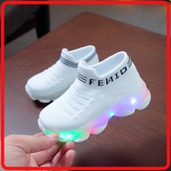Men's and women's shoes with LED lights, illuminated shoes, flying woven sports shoes, shoe covers, 