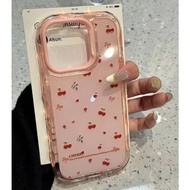 Jelly Cherry 3 In 1 Casing hp iphone 11 13 Pro Max 12 Pro Max 16E 14 Plus 17 Pro Max 15 Plus 16 Pro 