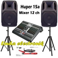 paket sound system huper ak15a mixer ashley selection 12 original