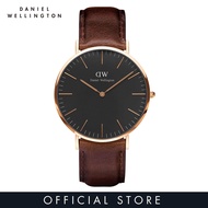 Daniel Wellington Classic Black Bristol 40mm - Rose Gold/Silver - DW Watch for Men นาฬิกาผู้ชาย