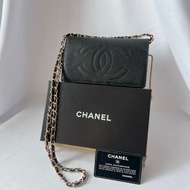 CHANEL CC long wallet 長錢包 銀包 配加肩帶 日本中古vintage