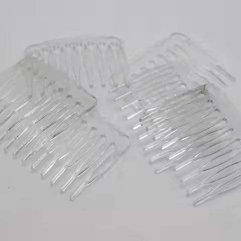 50 Clear Plastic Smooth Hair Clips Side Combs Pin Magic Grip Hair Pins 46X38mm Free Shipping High qu