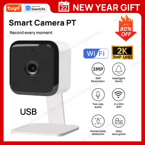 Tuya Smart 2k UHD Home Security Camera,2.4G Indoor Surveillance Cameras for Pet Cat Dog Cam,Baby Mon