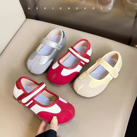 Kids'Casual Shoes and Loop Summer Shoes Breathable Thick Bottom Silvery Red Yellow Sneaker Shoes Siz