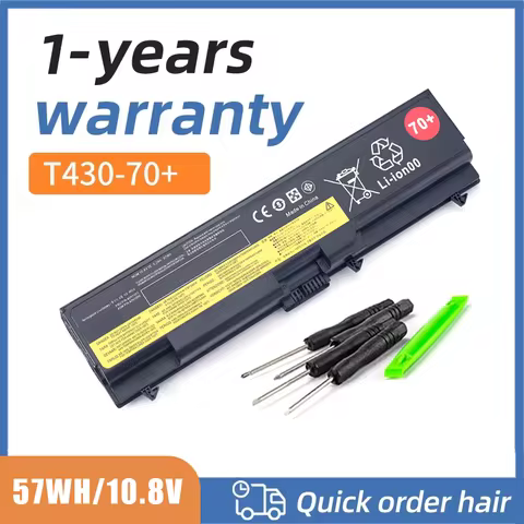 4329mAh 57Wh Laptop Battery 70+ For Lenovo ThinkPad T430 T410 T410i T420 T420i T510i T520i 45N1005 4