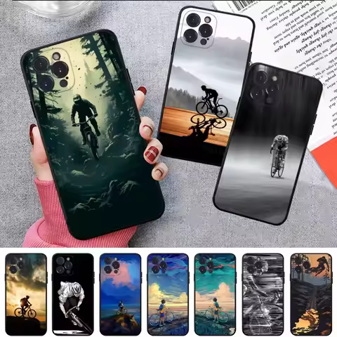 BIKE CYCLING art Phone Case For iPhone 15 14 11 12 13 Mini Pro XS Max Cover 6 7 8 Plus X XR SE 2020 