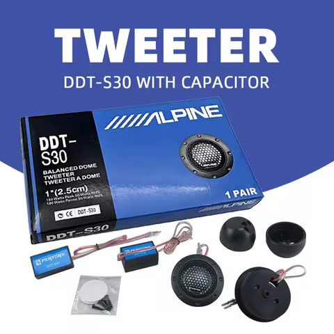 1 Pair DDT-S30 Car Tweeter 180W Car Stereo Speakers 4Ohm Car Audio Silk Film High-Pitched Loudspeake