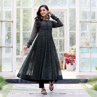Women's Floral Anarkali Gown to Wear Festive Georgette