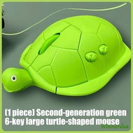 WIN Ergonomic Green 6 Button Turtles Mouse With Silents Clicks For Office And Gaming