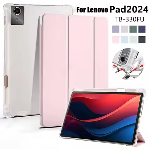 With Pencil Holder Case for Lenovo Tab M11 11" 2024 TB330FU 2025 TB335FC Slim Folding Soft Protectiv