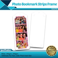 Photo Strip Photo Bookmark 250gsm/300gsm White C1S Paper 2x6inches - 100pcs