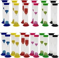 RONYOUNG 24PCS Sand Timer Plastic Sandglass Timer Colorful Hourglass Timer Sand Clock Timer 30S 1Min