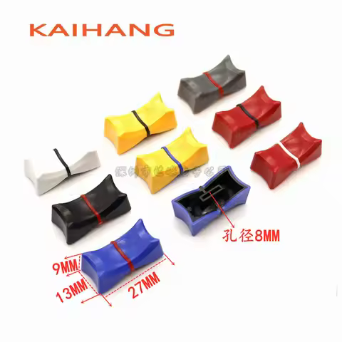 10pcs Double Color mixer panel fader cap Volume amplifier straight slide potentiometer Sound card pu