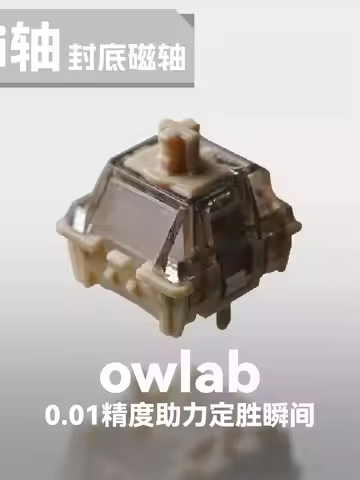 OWlab Magnetic Axis Keyboard Ti Switch 0.01mm Precision 15mm Non-Mag Spring for Wooting 60HE/80HE Ma