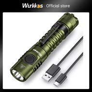 Wurkkos ไฟฉายแบบชาร์จไฟได้ FC11ไฟฉายกล LH351D 1300lm LED 18650ไฟฉายพกพา USB-C แม่เหล็กชาร์จไฟได้ไฟท้