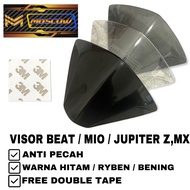 VISOR WINDSHIELD WINSIL  MOTOR MIO SOUL MIO SMILE MIO SPORTY BEAT KARBU BEAT CARBU 2008-2012 JUPITER Z BURHAN JUPITER MX OLD PEMASANGAN PNP TINGGAL TEMPEL FREE DOUBLE TAPE VISOR MOTOR VARIASI KACA DEPAN VISOR MIO SMILE MIO SOUL VISOR JUPITER VISOR BEAT