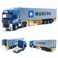 々 LZD Gift Box Jingbang Semi-Hanging Maersk Container Truck Alloy Truck Model 1:50 Toys