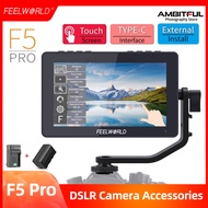 FEELWORLD F5 PRO V4 6 Inch Touch Screen 3D LUT DSLR Camera Field Monitor with F970 External Power Ki