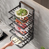 [48H Shipping] Kitchen Wall-Mounted Table Folding Multi-Functional Storage Rack Food Preparation Art