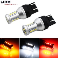 2pcs Red High Power Max 20W CRE'E LED 7443 T20 7444NA LED Bulbs For Turn Signal Lights, Tail Lights,