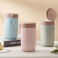 Cereal BCF To-Go, 800ml Stainless Steel Porridge Mug Leak-Proof Yogurt Cup To Go With Spoon And Lid,